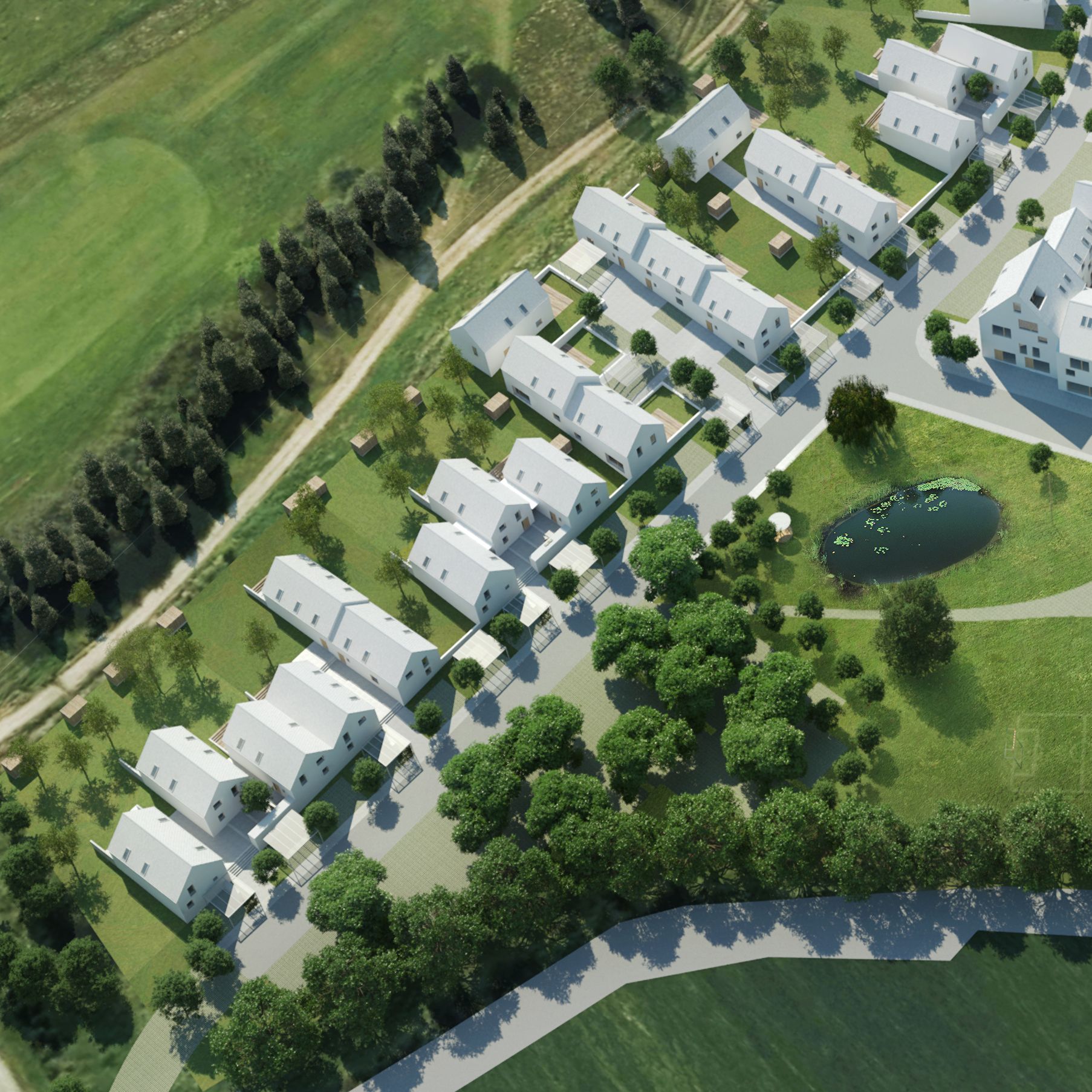 Aktív természetkedvelőknek épít letisztult lakóparkot a monom architects