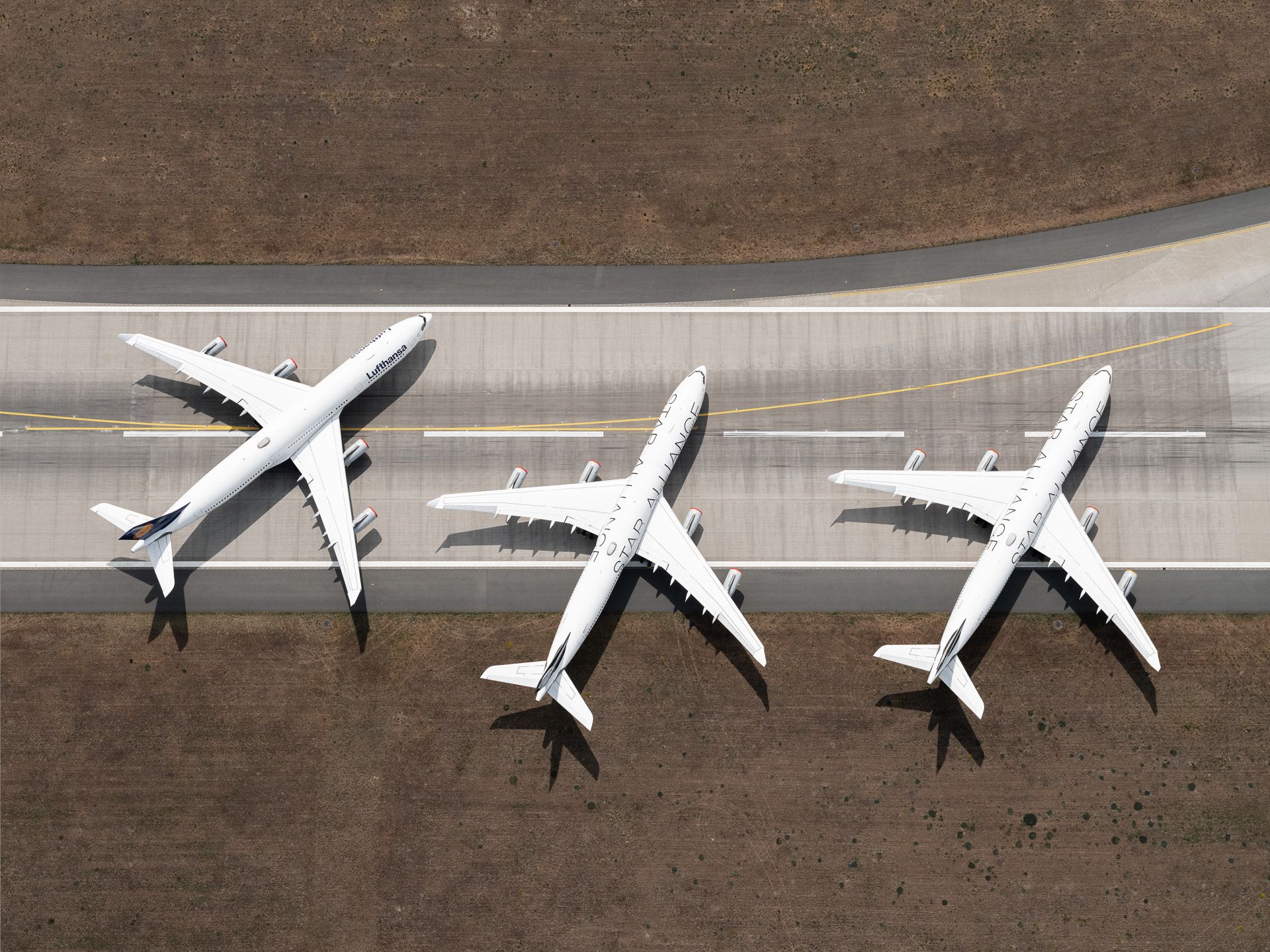 Resting aircrafts on Tom Hegen's aerial shots