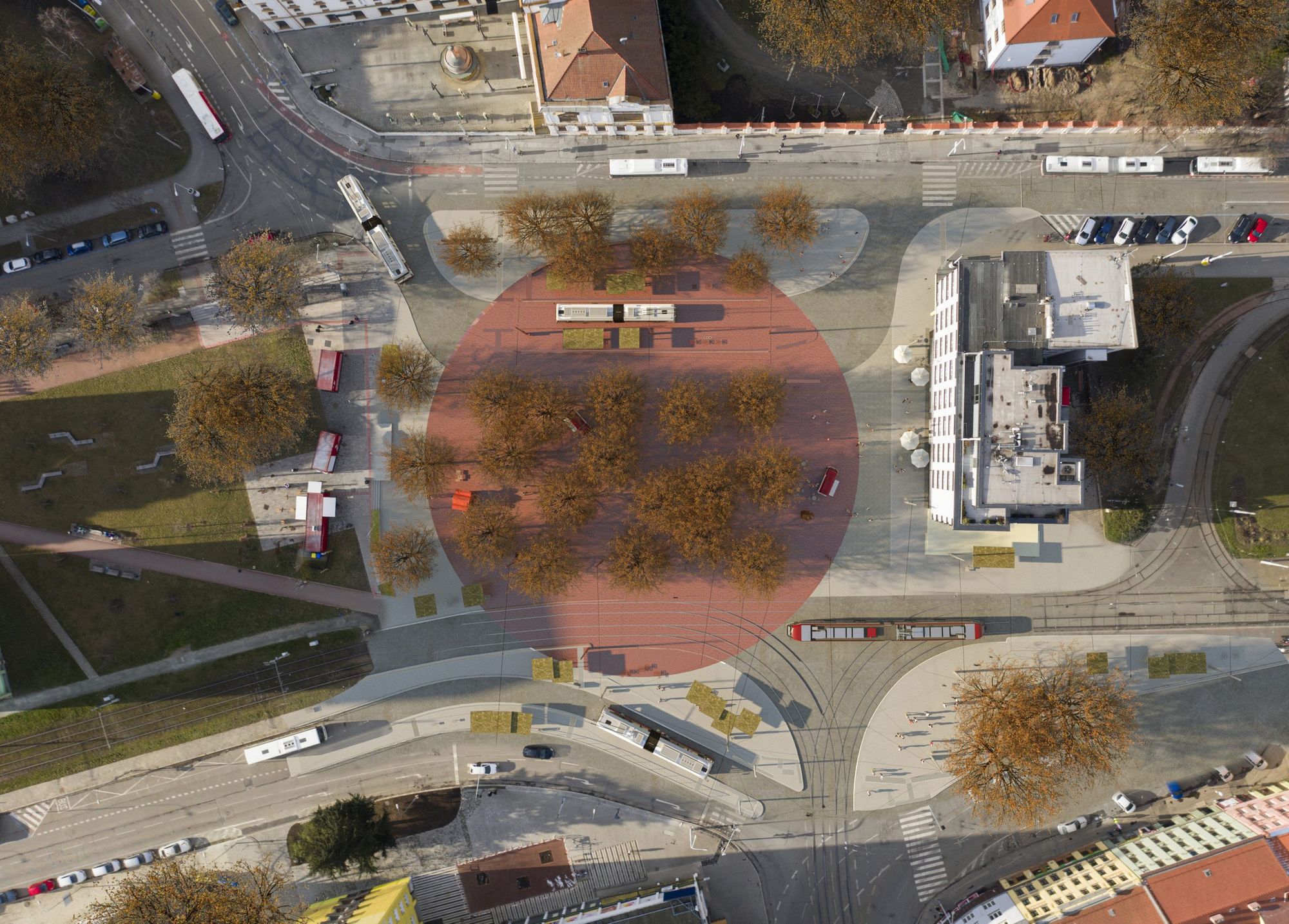A historic part of Brno is transformed into a vibrant community space by CHYBIK + KRISTOF