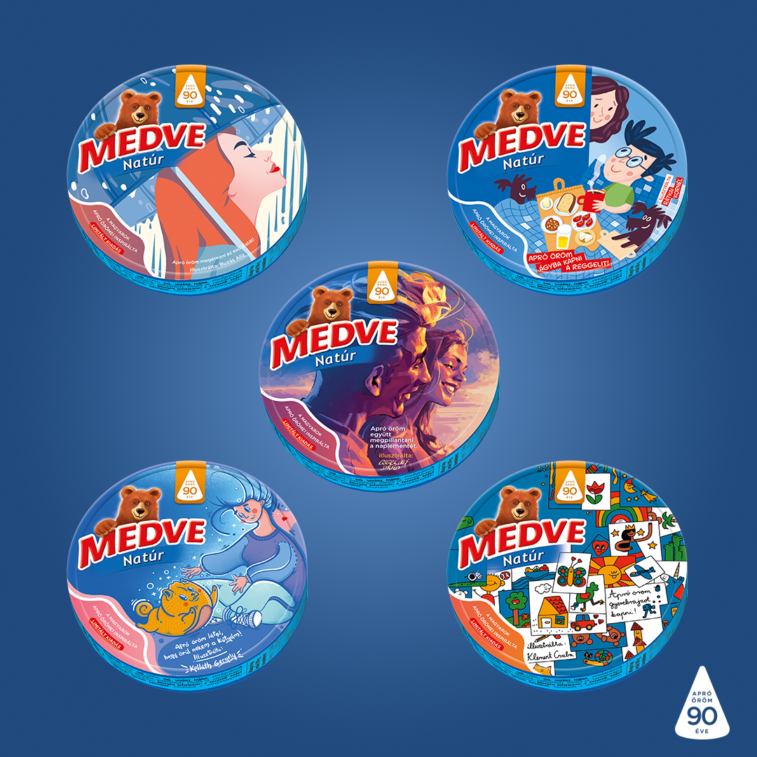 Magyar illusztrátorok rajzaival ünnepel a Medve sajt