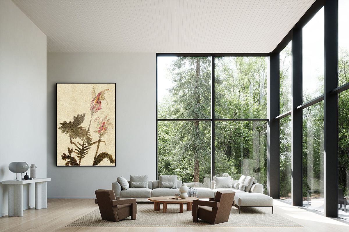 Fragrant plant based artwork from a Hungarian textile artist