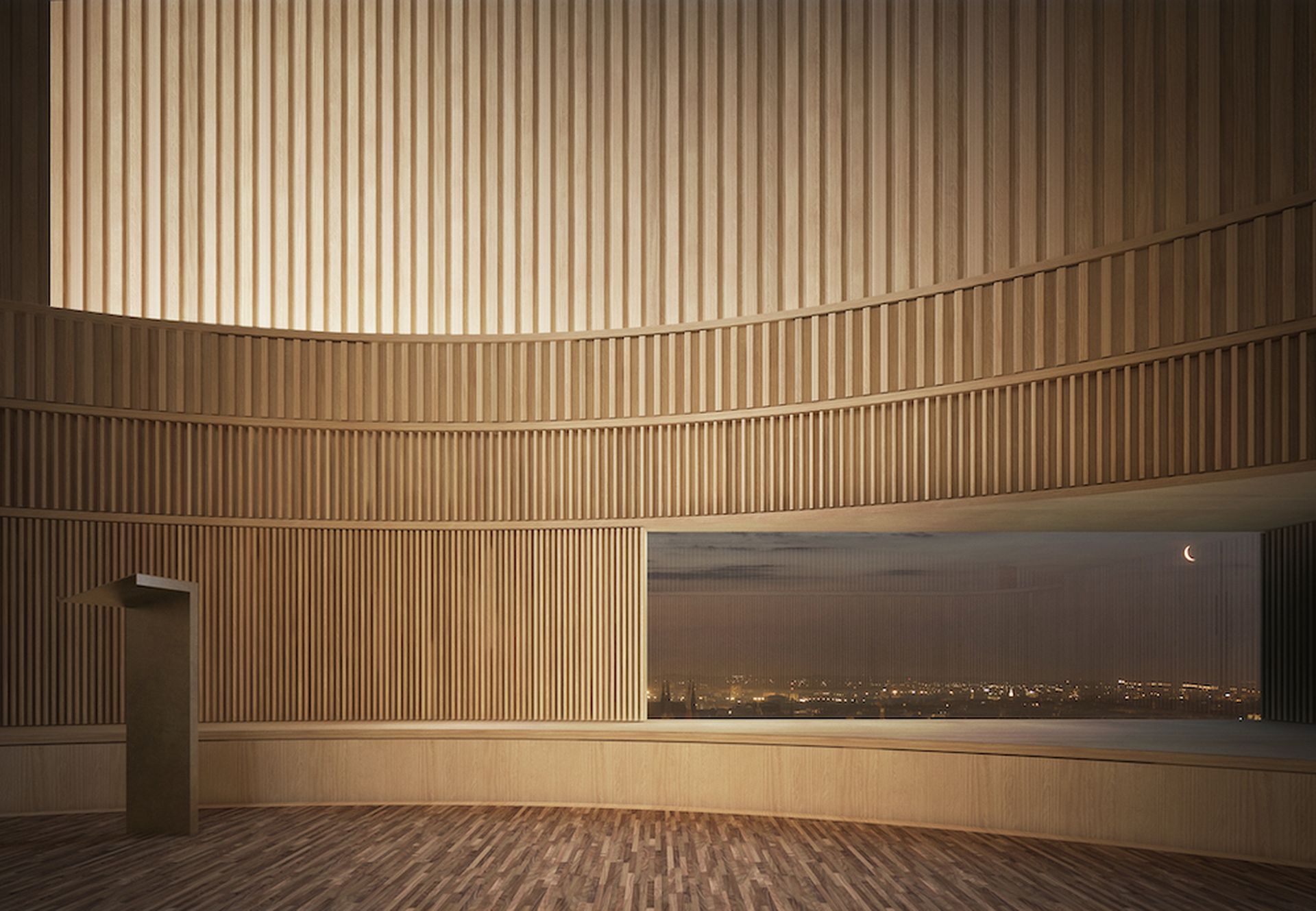 Modern kápolna a város felett | Robert Gutowski Architects