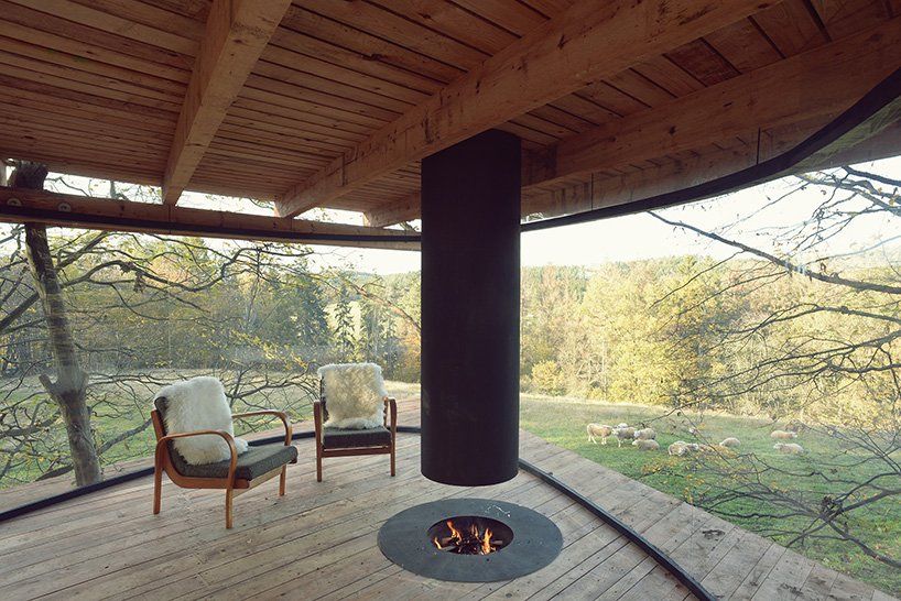 360-degree panorama over nature in a forest near Prague