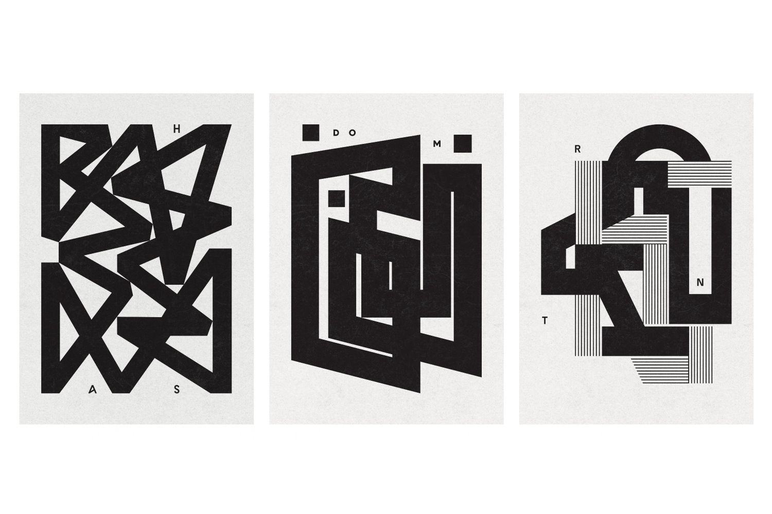 How would a Brutalist building or sculpture look if they were to take shape as letters?