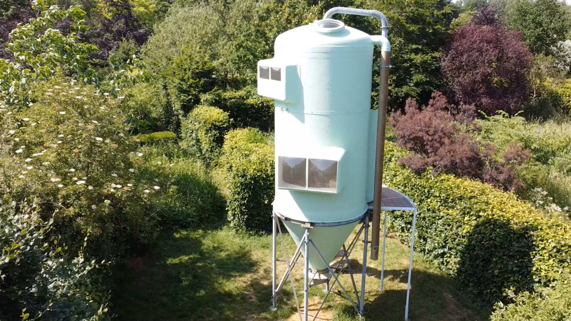 Turning a grain silo into a micro-house