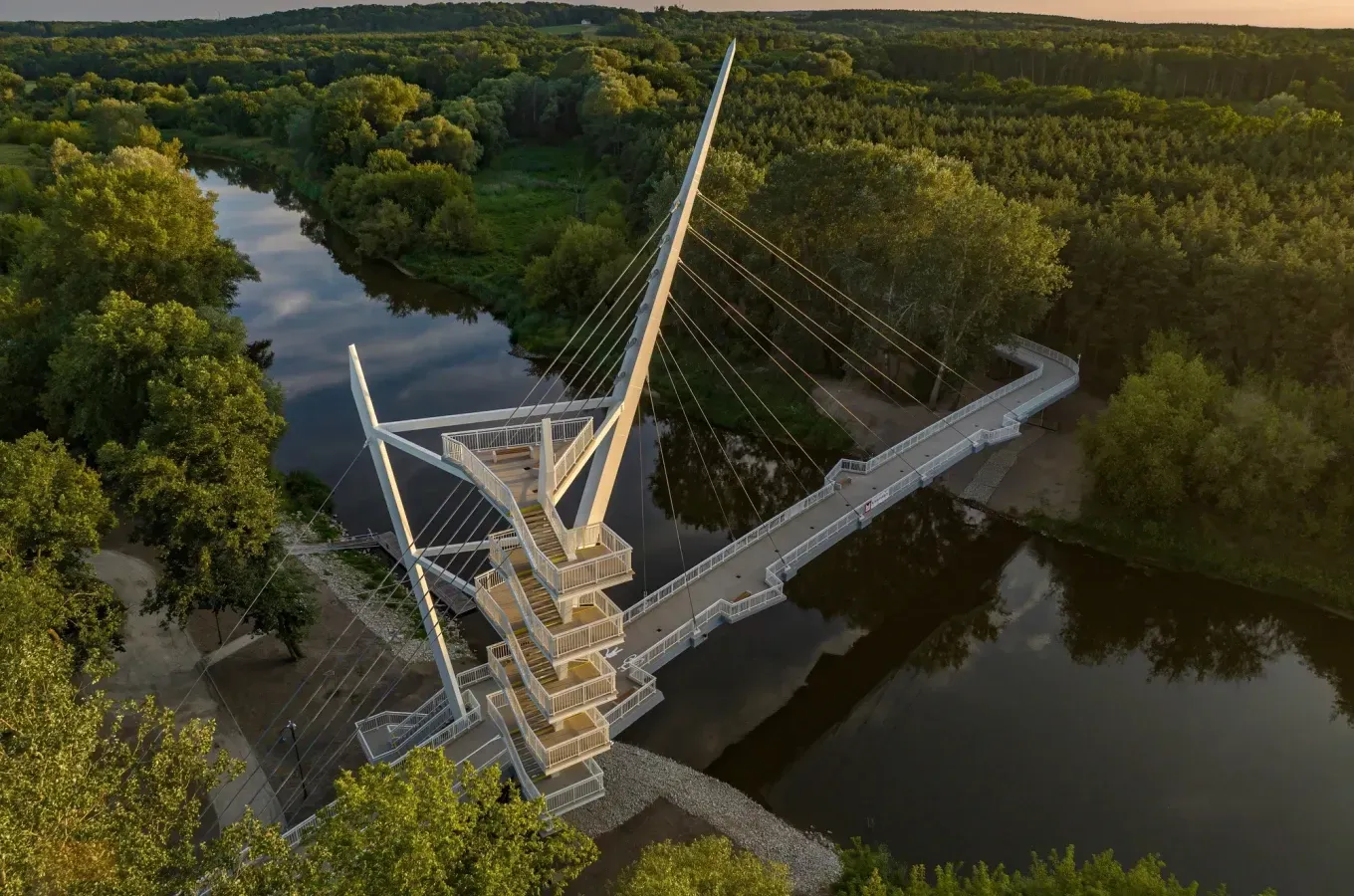 Enjoy the scenery along the Warta River from a new footbridge