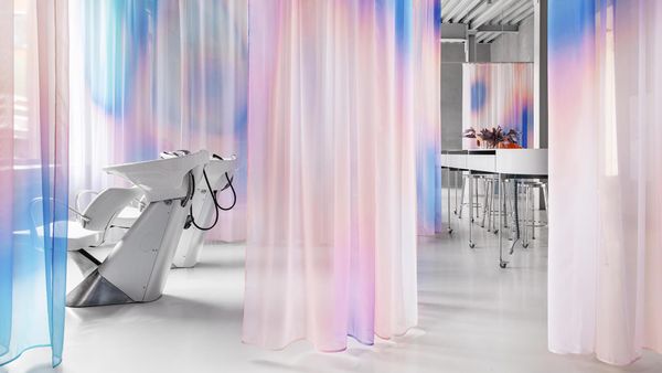 Russian new wave architecture in a beauty salon