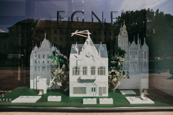 Edinas paper’s creations on the main street of Košice