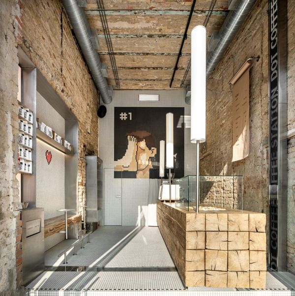 A café in Kyiv featuring unconventional and sincere pixel images