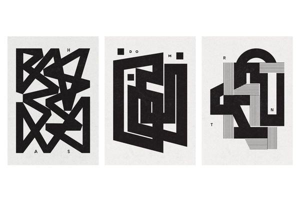 How would a Brutalist building or sculpture look if they were to take shape as letters?