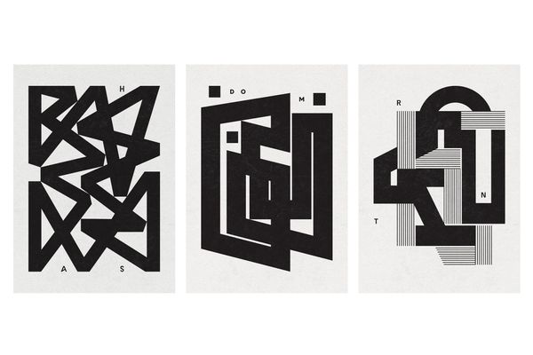 Hogyan nézne ki egy brutalista épület vagy szobrászati műalkotás, ha betűk formájában öltene alakot?