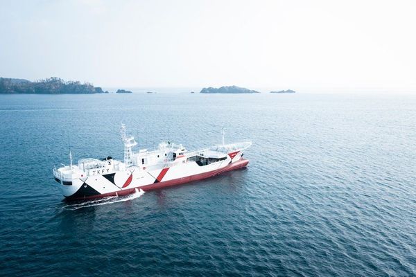 Traditional Japanese fishing vessel gets a bold graphic makeover