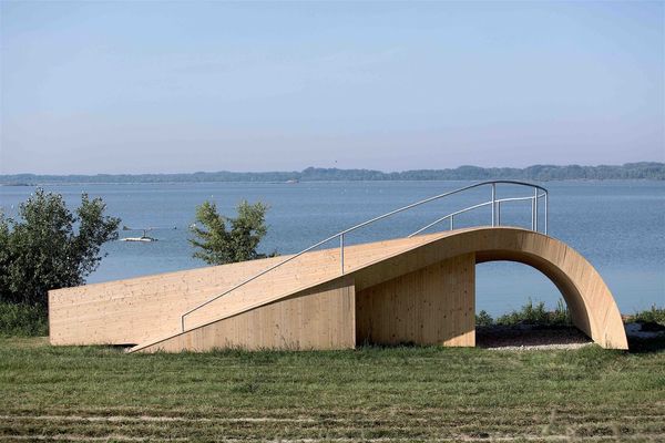 Rare bird species can also be watched from this rest stop along the Danube in Slovakia