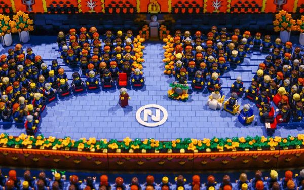 Lego has created a model of the Nobel Prize-winning Polish poetess Szymborska